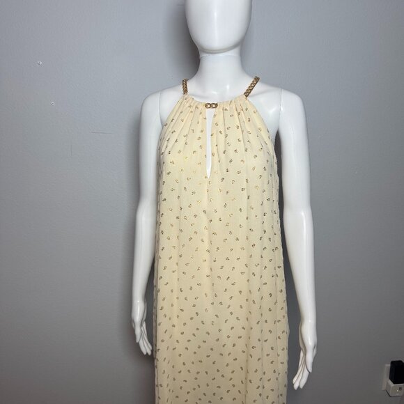 Michael Kors Gold-Accent Halter Dress – Size Medium - Picture 1 of 4